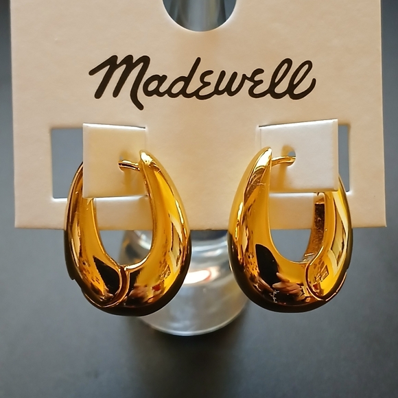✨️Madewell Puffy Teardrop Hoops✨️ - Picture 3 of 7